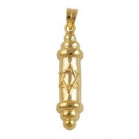 Star of David Mezuzah Pendant - Goldfilled 